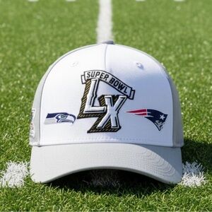 New England Patriots Vs Seattle Seahawks LX Matchup Super Bowl Hat SnapBack Cap